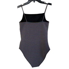 Topshop Bodysuit Spaghetti Straps Striped Size 6