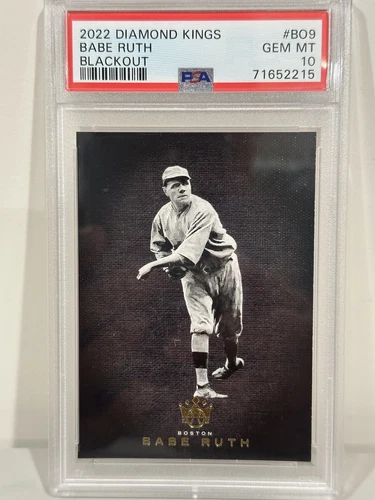 2022 Diamond Kings BO-9 Babe Ruth Blackout SSP PSA 10 Low Pop 