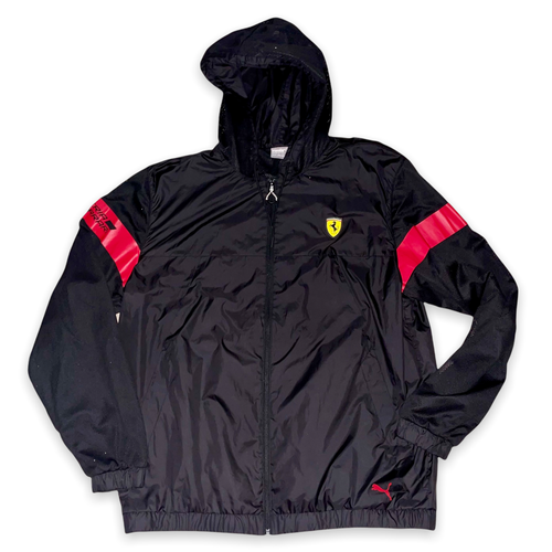 Ferrari PUMA Giacca a Vento Impermeabile Nero Rosso Nylon Lucido XL - Foto 5 di 10