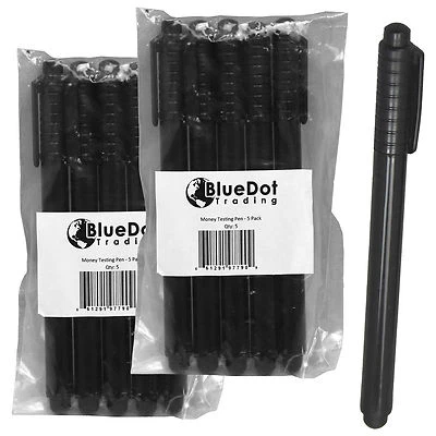 BLUEDOT TRADING® 10-pk Counterfeit Money Detector Test Fake Dollar Bill Currency Check Pen Marker