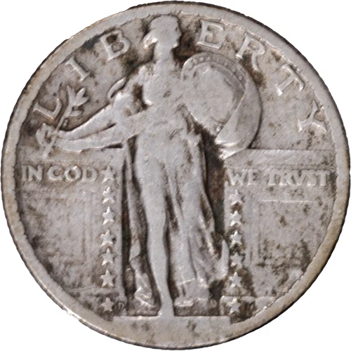 1924-D 25c Standing Liberty Quarter ~ Fine