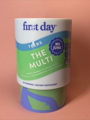 First Day Teens The Multi Multivitamin Gummies Non-GMO Energy & Focus 60 Count