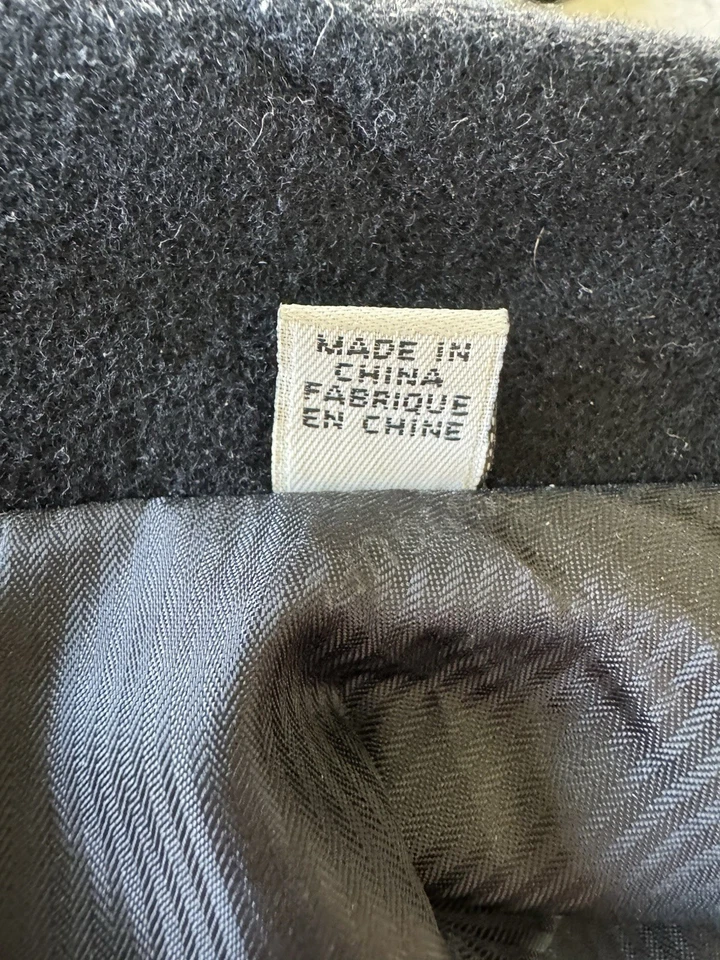 Chaqueta de bombardero Wilke Rodriguez para hombre 4XL negra mezcla de lana cachemir forrada cremallera Foto 3 de 4