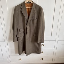 Ede & Ravenscroft City Over Coat. 100% Wool. Size XL. Neutral / Beige Colour