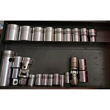 Vtg 23pc Indestro Select Socket Set Mixed Lot 1/4, 3/8, 1/2" W/Craftsman Case