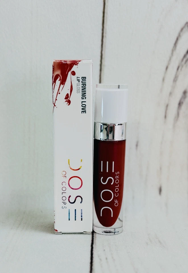 New in Box Dose Of Colors Classic Lip Gloss "Burning Love" Full Size Authentic - Image 1 of 1