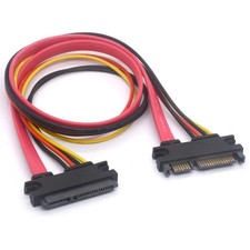 30 cm 22 pin SATA Extension Cable 7 15 Sata Male to Female Data Power Extender