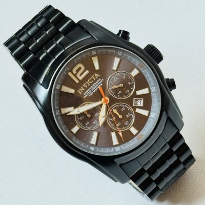 Invicta Specialty 10630 44mm Men's Chronograph Date Watch Black IP Gray Dial