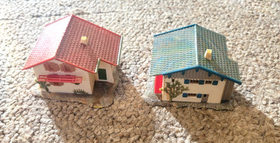 Faller 1/160 / N Scale  Swiss Mountain House  Fully Assembled Lot Of 2