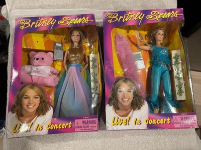 Britney Spears Live In Concert Dolls 2000 Play Along Collectibles Lot