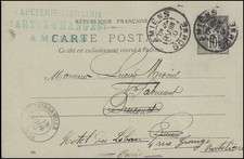 Frankreich Postkarte P 11 Allegorie DV 006 AM...