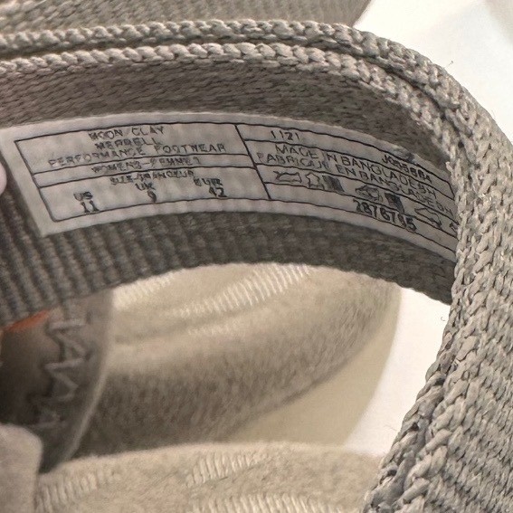 Sandali donna Merrell taglia 11 argilla luna beige arancione accento cinturino gancio passante