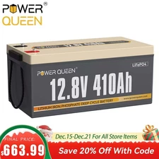 Power Queen 12V 410Ah 5248Wh LiFePO4 Lithium Battery BMS for Solar Home Backup