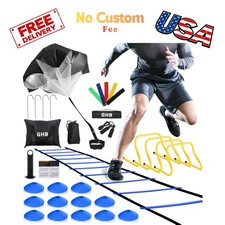 Agility Ladder,Football Training Equipment Set,4 Agility Hurdles, 20 feet