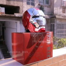 Iron Man Silver MK5 Helmet Electronic Voice Activated Open Close Mask Autoking