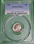 1965 Roosevelt Dime PCGS MS64 *Free Shipping*