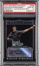 2007 BOWMAN STERLING PROSPECTS AUTO-BLACK REFRACTOR MADISON BUMGARNER PSA 10