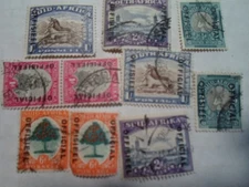 Collection lot 10 different stamps of old South Africa 'Official' overprints