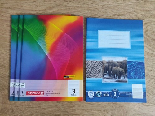 Schulbedarf * 4 Hefte * Lineatur 3 * DIN A5 * Schulhefte - Bild 2 von 3