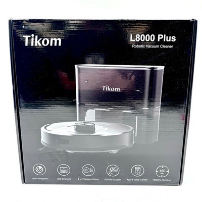 Tikom 2 In 1 Robotic Vacuum And Mop Cleaner Model L8000 Plus - Black