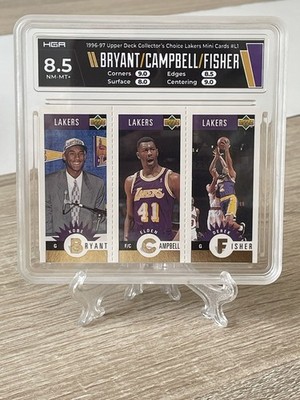 1996-97 Upper Deck CC Lakers Mini Kobe Bryant/Campbell/Fisher HGA 8.5 GOLD RC