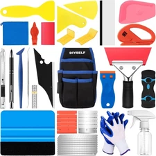 Car Window Tint Kit, 55 Pcs Vinyl Wrap Tool Kit, Car Window Tint Tools-55-Pack