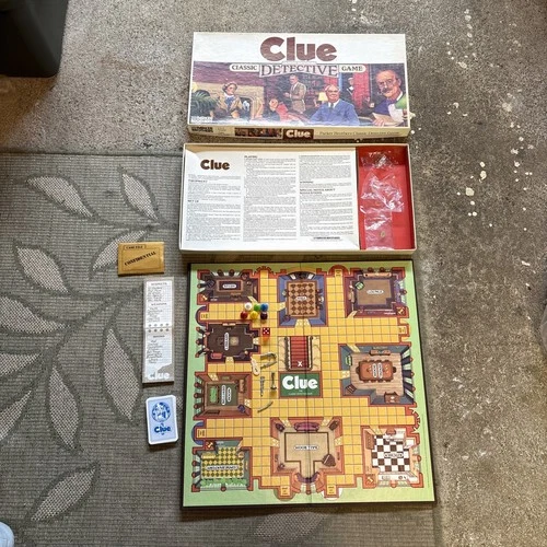 Vintage Clue Board Game 1986 Parker Brothers Classic Complete Original