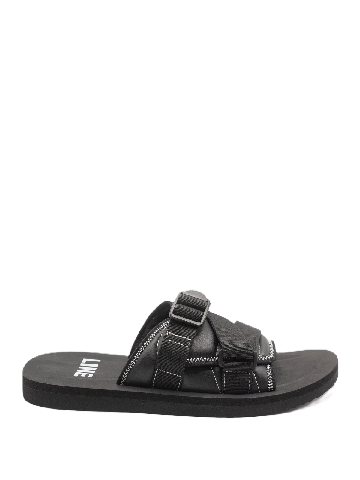 Line Slide 1.0 Men's Casual Sandals, Black, Small