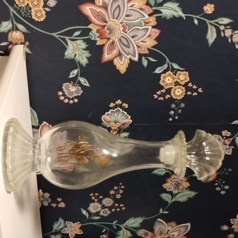 Avon Sea Fantasy Bubble Bath Empty Clear Glass Bottle/Decanter for Women
