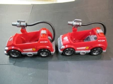 Lot - 2 - Paw Patrol Marshal Red Fire Truck Plastic Spin Master Toy Car