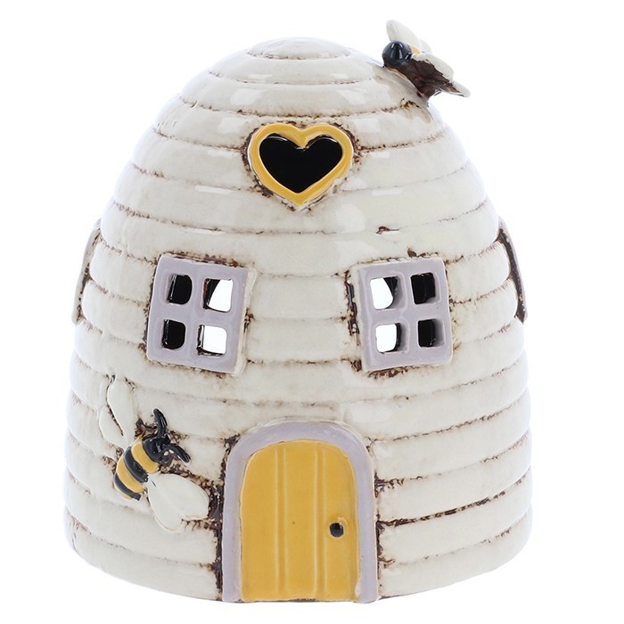 Village Pottery Beehive Dome House Tea Light Holder Cream 330951