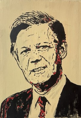 Original Ölgemälde Helmut Schmidt 50x70 cm Moderne Kunst Unikat Daniel Pultorak