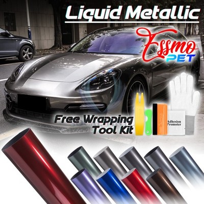 ESSMO PET Liquid Metallic Vinyl Wrap Auto Decal Sticker Sheet Film Air Release