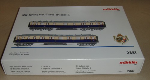 Märklin 2881 H0 Coche Salón de la Emperatriz + Carro Seguidor de los Caballeros como nuevo | Condition: Gebraucht
