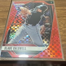 Panini 2025 Prizm Baseball Slade Caldwell Red checkered #05/99