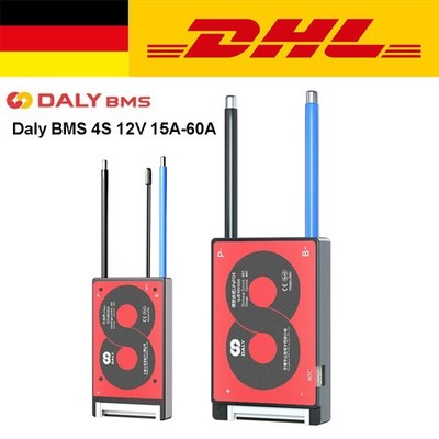 Daly BMS 4S 12V 15A-60A LiFePo4 Battery Protection Board BMS With Balance+NTC DE