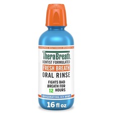 -Free Fresh Breath Mouthwash for Adults, Icy Mint Flavor, 16 fl oz Oral