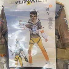 Overwatch Tracer Kids Cosplay Halloween Costume Child Medium 7-8