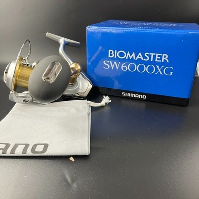 SHIMANO 16 BIOMASTER SW6000XG Spinning Reel Used MINT w/ Box Manual Power Handle