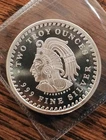 2 Troy oz .999 Fine Silver Aztec Mayan Calendar  Round
