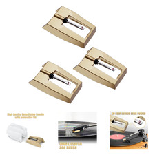 Record Player Needle with Diamond Stylus 3 Pack Compatible with Crosley Victrola