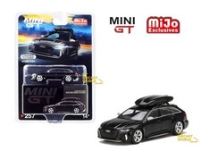 1/64 MINI GT #257 Audi RS 6 Avant with Roof Box Mythos Black  MGT00257