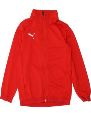 Puma Jungen Trainingsanzug Oberteil Jacke 9-10 Jahre Medium rot Polyester ZT05