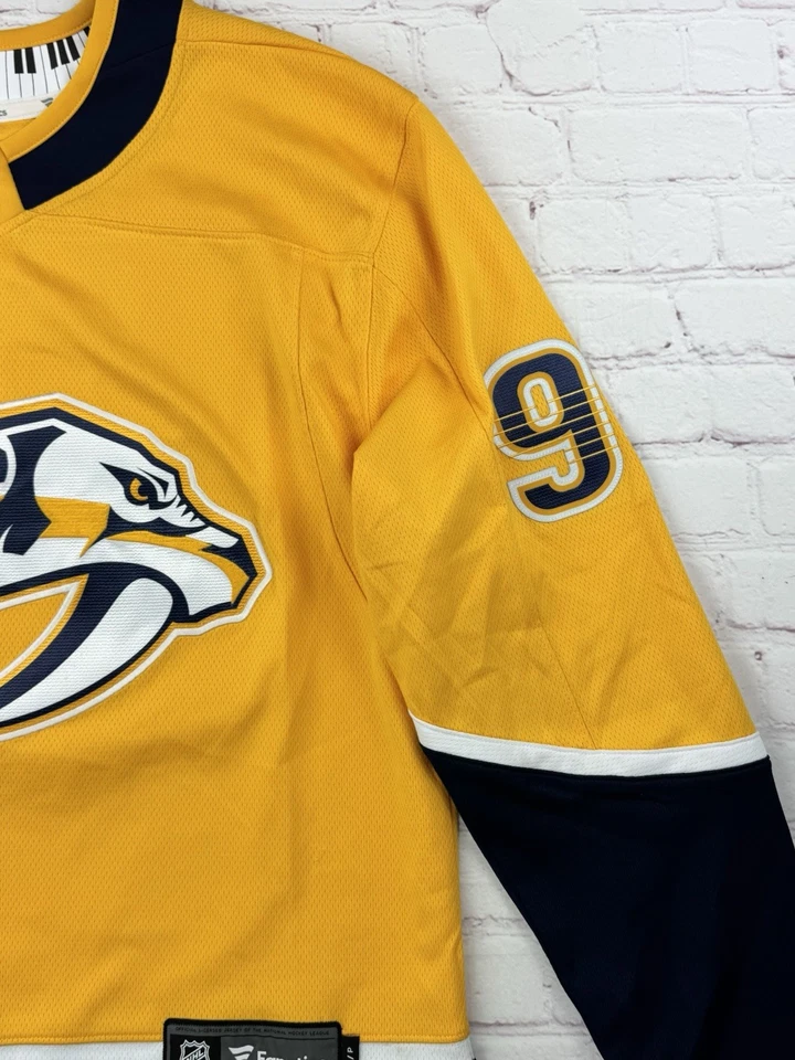 Nashville Predators Jersey Mens S Yellow Navy NHL O'Reilly #90 Hockey Fanatics - Image 4 of 4