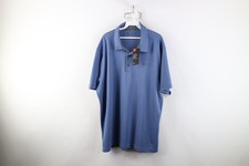 New Under Armour Mens 2XL XXL Striped HeatGear Collared Golf Polo Shirt Blue