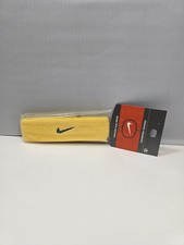 Diadema Nike 2001 vintage amarilla con logotipo Nike Swoosh verde banda deportiva AC9055