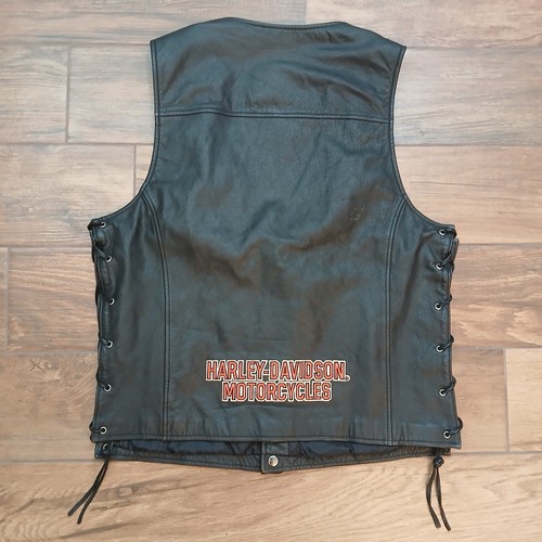 Event Leather Motorcycle Vest - Black Snap Button Biker Vest With Multiple Pockets