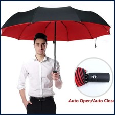 Extra Large Automatic Umbrella with Long Handle Double Layer Sun Protection Wind