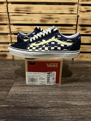 Vans Old Skool Checker Flame   Navy Blue | Size 11