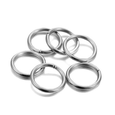 10x Biegeringe Spaltring offen Einzelschlaufen Edelstahl Schmuckmaterial